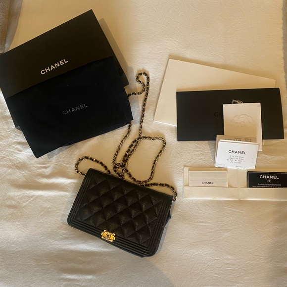 Chanel Boy wallet on chain WOC - Picture 1 of 14